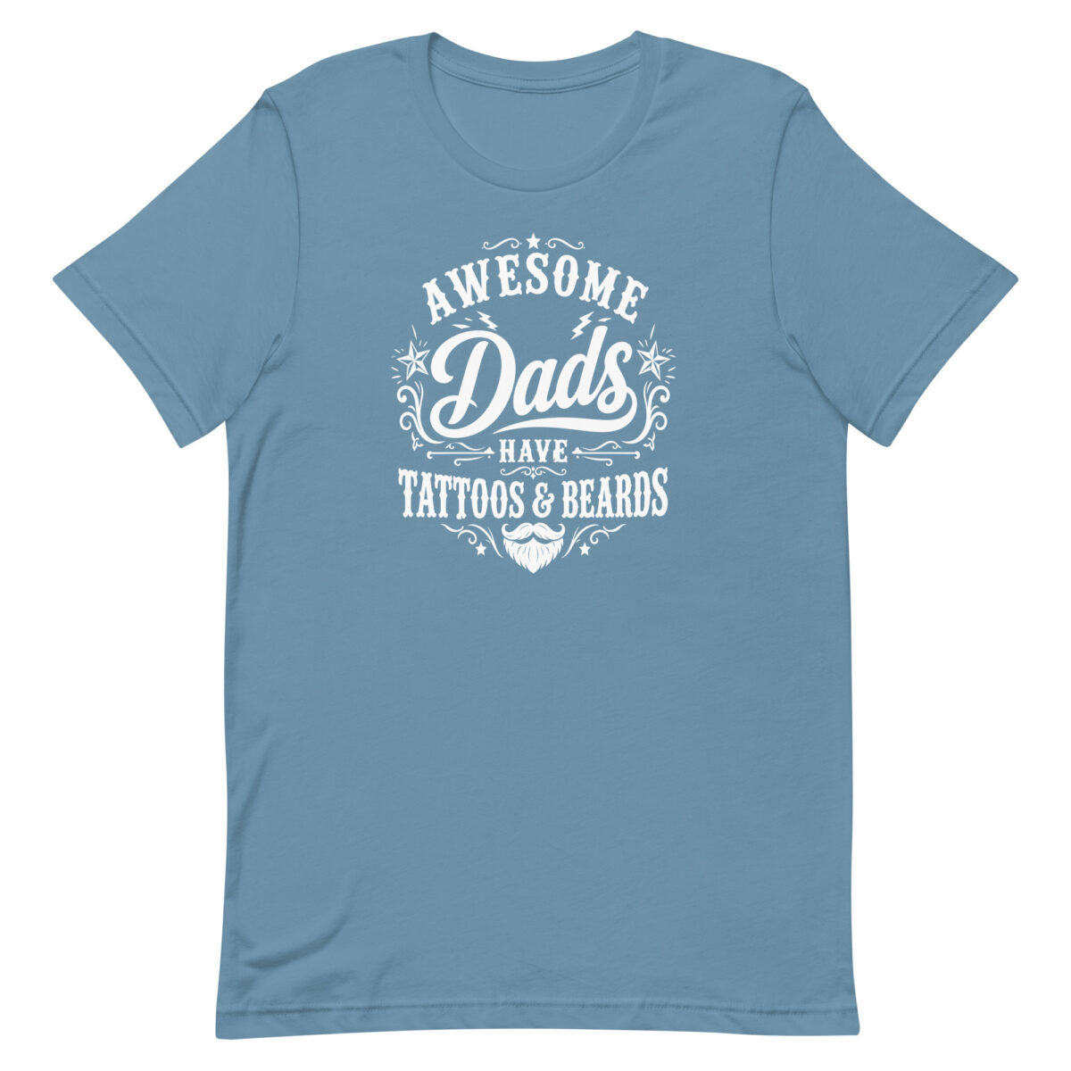Blue T-shirt with dad quote design