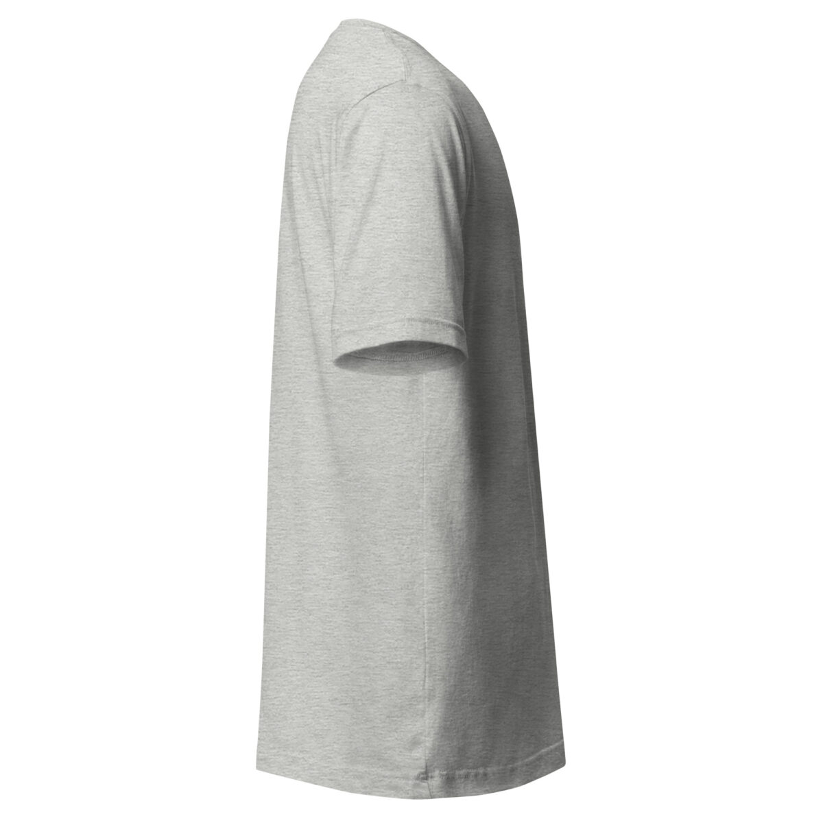 Light gray short-sleeve crewneck T-shirt side view