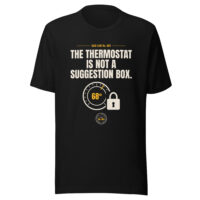 Black Dad Law thermostat slogan graphic T-shirt
