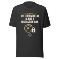 Black dad humor thermostat graphic T-shirt