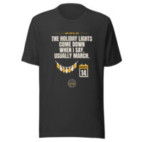 Black Dad Law holiday lights March 14 graphic T-shirt