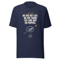 Navy Dad Law shirt with playful long-route slogan