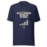 Navy dad joke T-shirt with Wi-Fi password slogan