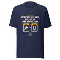 Navy Dad Law graphic T-shirt with humorous repair slogan